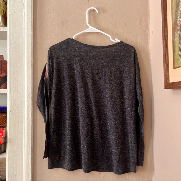 🍭 3/$30 Anthropologie knit top with colorful beaded embroidered accents - Picture 6 of 14